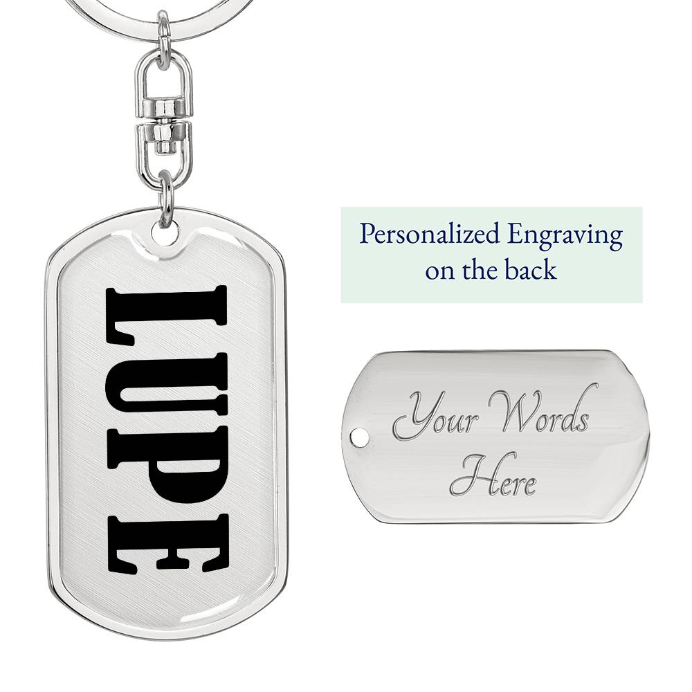 Lupe v01 - Luxury Dog Tag Keychain
