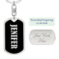 Jenifer v02 - Luxury Dog Tag Keychain