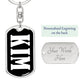 Kim v01w - Luxury Dog Tag Keychain