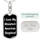 Love My Miniature American Shepherd v6 - Luxury Dog Tag Keychain