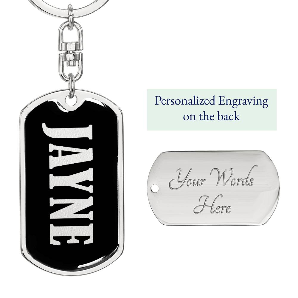Jayne v02 - Luxury Dog Tag Keychain