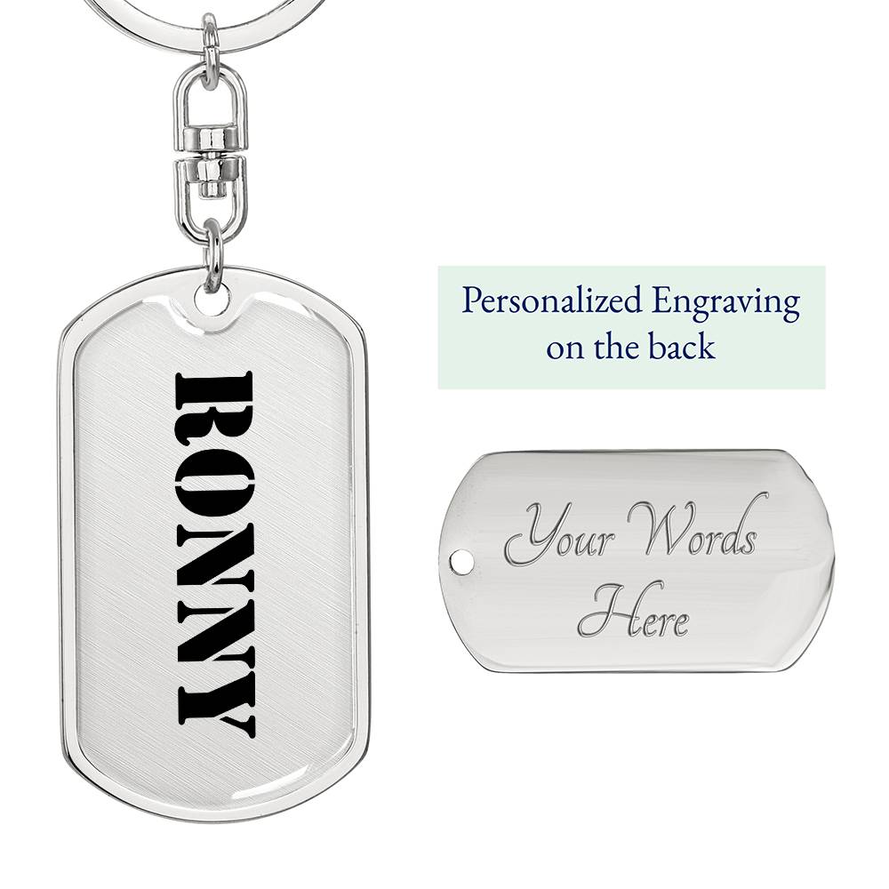 Ronny - Luxury Dog Tag Keychain