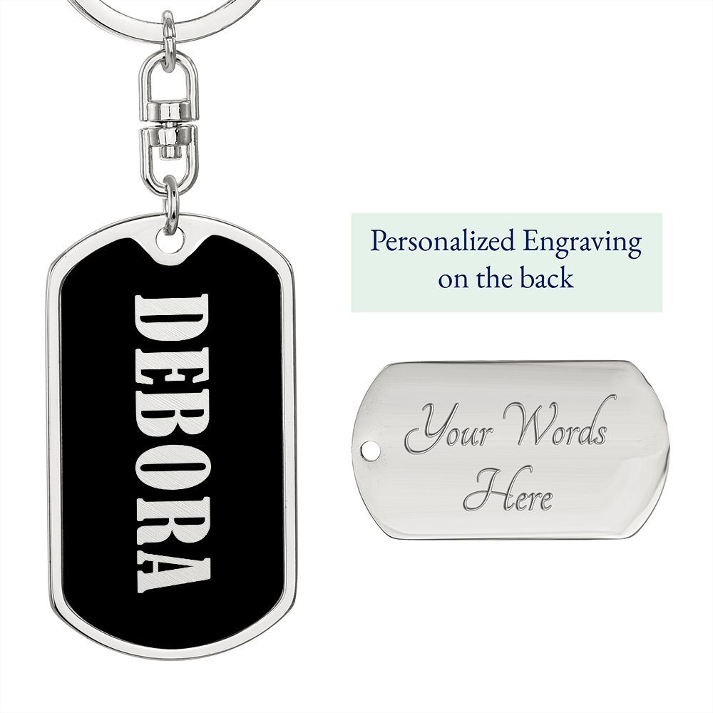 Debora v02 - Luxury Dog Tag Keychain