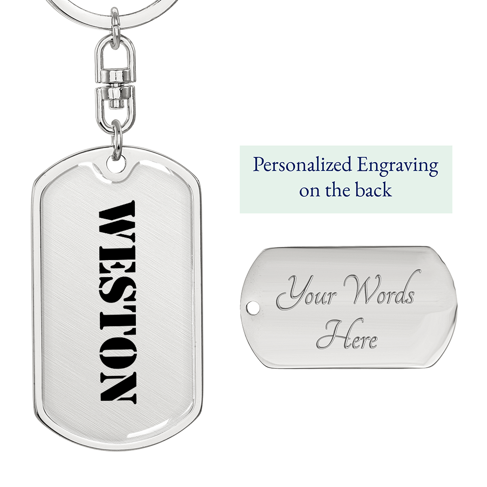 Weston - Luxury Dog Tag Keychain
