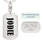 Jodie v01 - Luxury Dog Tag Keychain