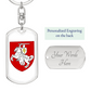Pahonia (Belarus) v2 - Luxury Dog Tag Keychain