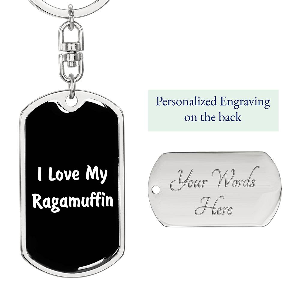 Love My Ragamuffin v3 - Luxury Dog Tag Keychain