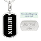 Rubin v2 - Luxury Dog Tag Keychain