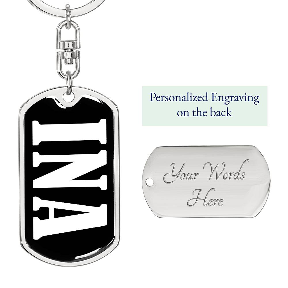 Ina v03 - Luxury Dog Tag Keychain