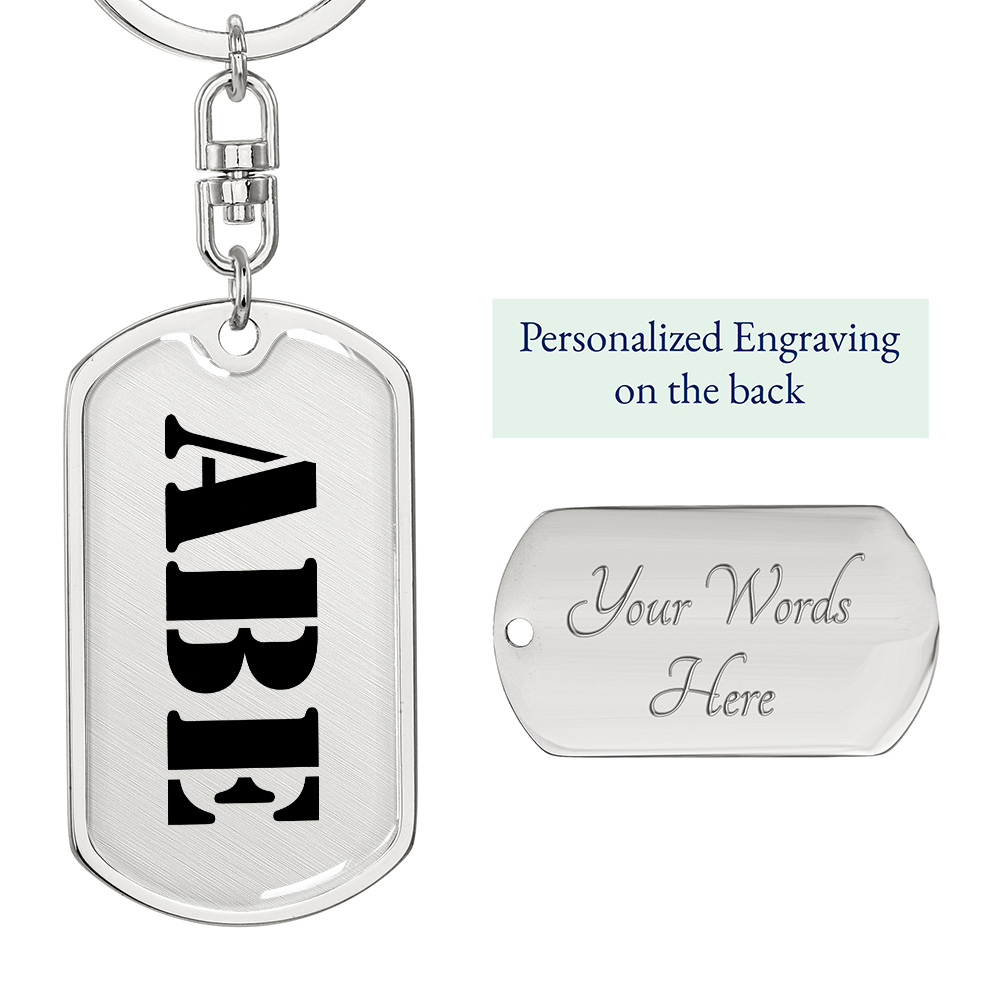 Abe - Luxury Dog Tag Keychain