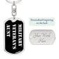 Military Veteran's Aunt v3 - Luxury Dog Tag Keychain