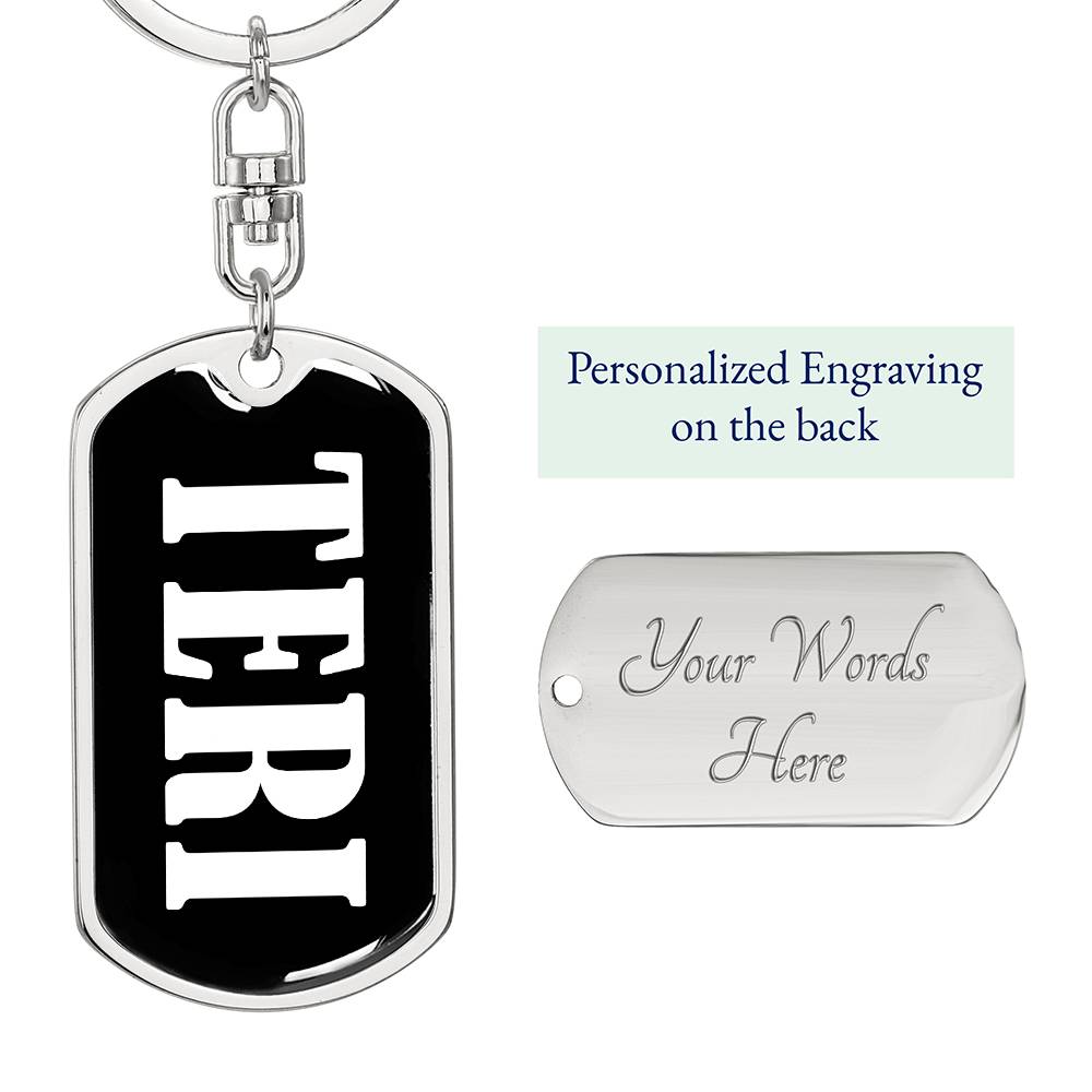 Teri v03 - Luxury Dog Tag Keychain