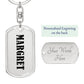 Margret v01 - Luxury Dog Tag Keychain