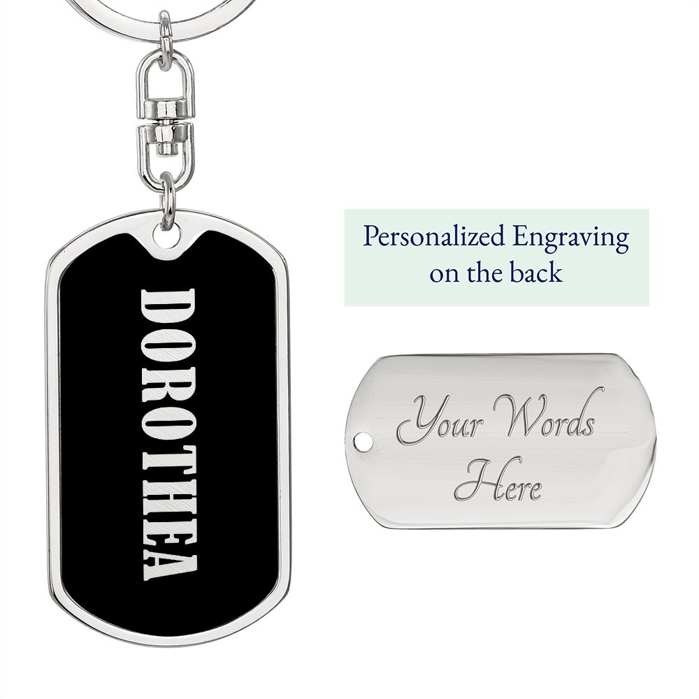 Dorothea v02 - Luxury Dog Tag Keychain