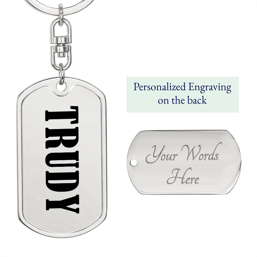 Trudy v01 - Luxury Dog Tag Keychain