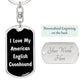 Love My American English Coonhound v6 - Luxury Dog Tag Keychain
