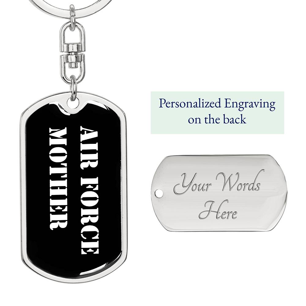 Air Force Mother v3 - Luxury Dog Tag Keychain