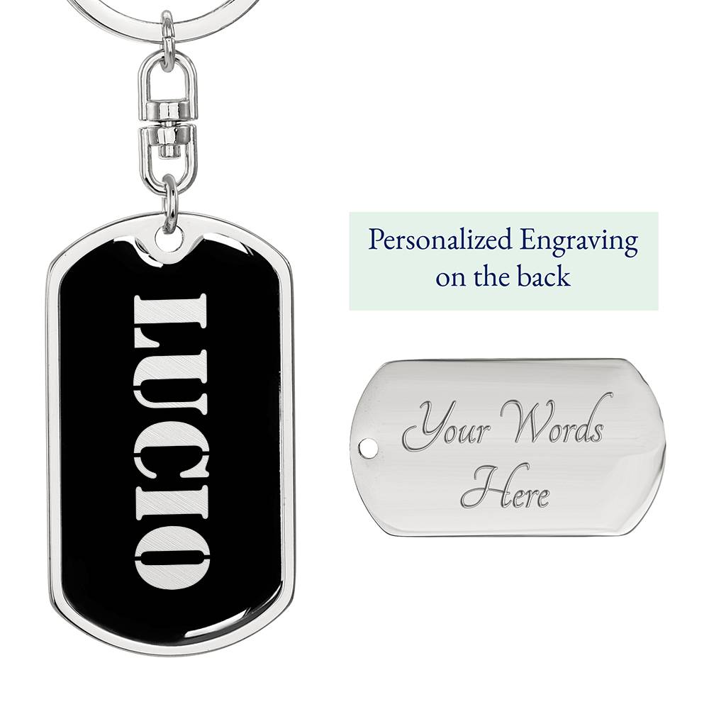 Lucio v2 - Luxury Dog Tag Keychain