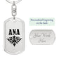 Ana v01a - Luxury Dog Tag Keychain