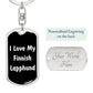 Love My Finnish Lapphund v6 - Luxury Dog Tag Keychain