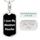 Love My Miniature Pinscher v6 - Luxury Dog Tag Keychain