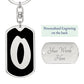 Initial O v2b - Luxury Dog Tag Keychain