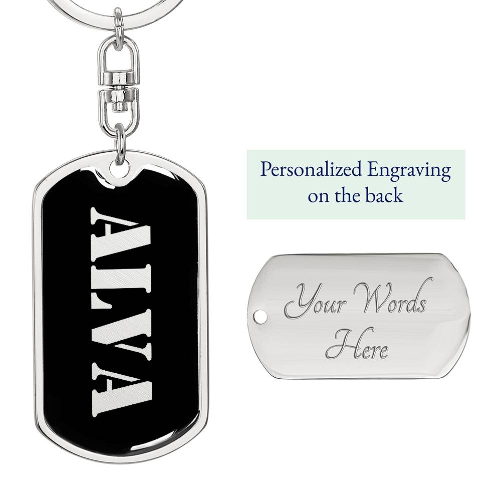 Alva v2 - Luxury Dog Tag Keychain