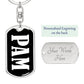 Pam v01w - Luxury Dog Tag Keychain