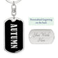 Autumn v02 - Luxury Dog Tag Keychain