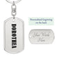Dorothea v01 - Luxury Dog Tag Keychain