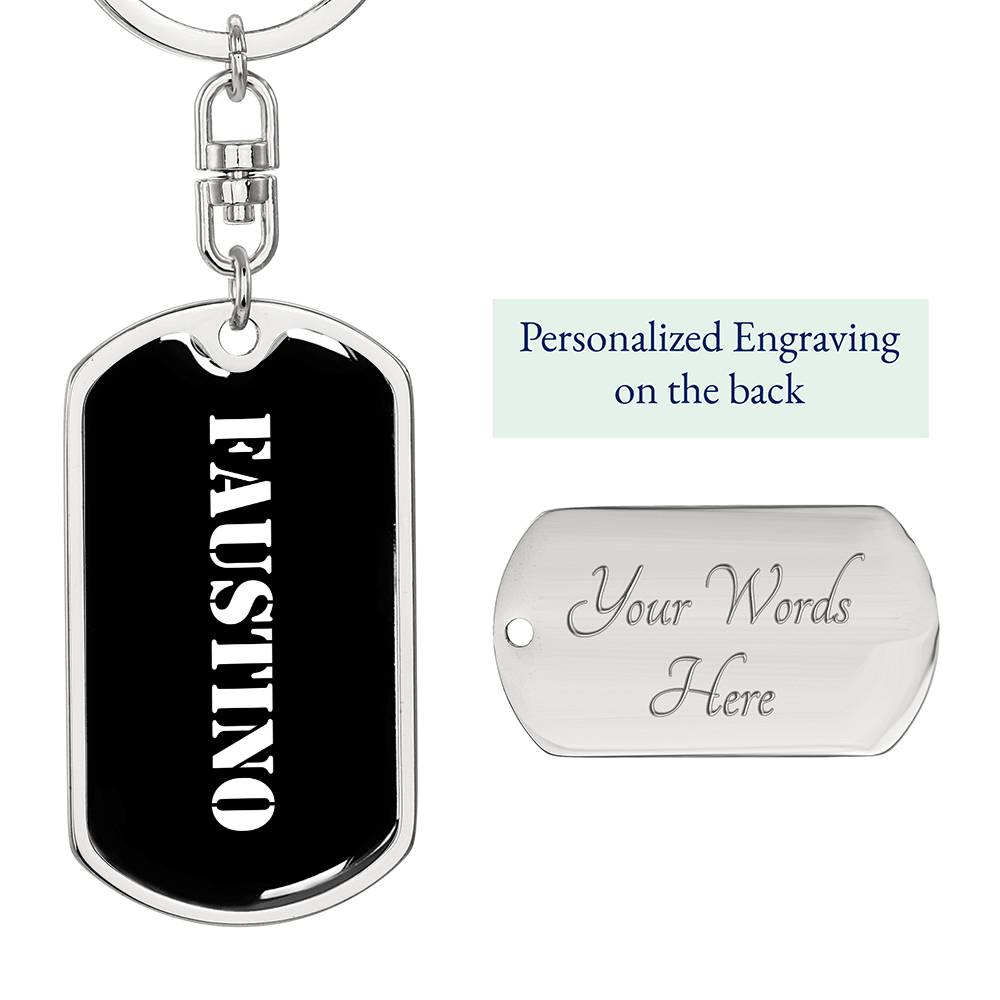 Faustino v3 - Luxury Dog Tag Keychain