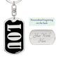 Lou v02 - Luxury Dog Tag Keychain