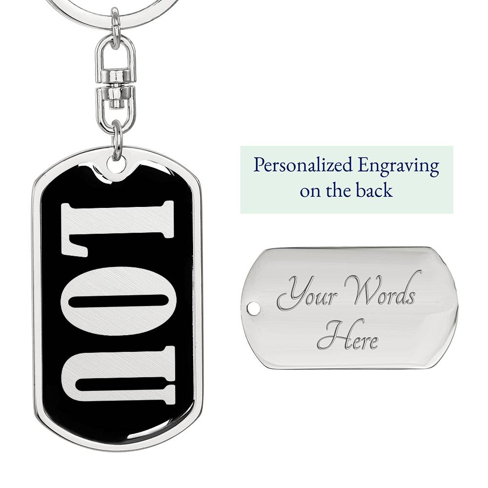 Lou v02 - Luxury Dog Tag Keychain