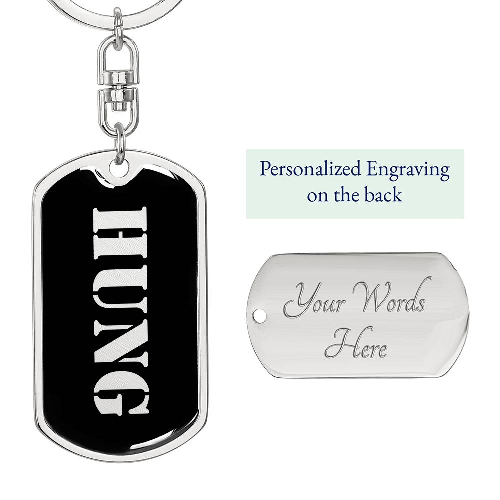 Hung v2 - Luxury Dog Tag Keychain
