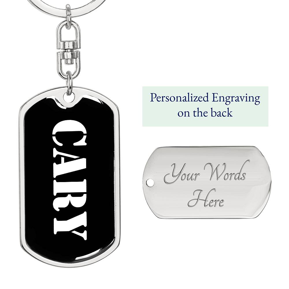 Cary v2 - Luxury Dog Tag Keychain