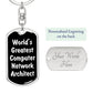 World's Greatest Computer Network Architect v3 - Luxury Dog Tag Keychain