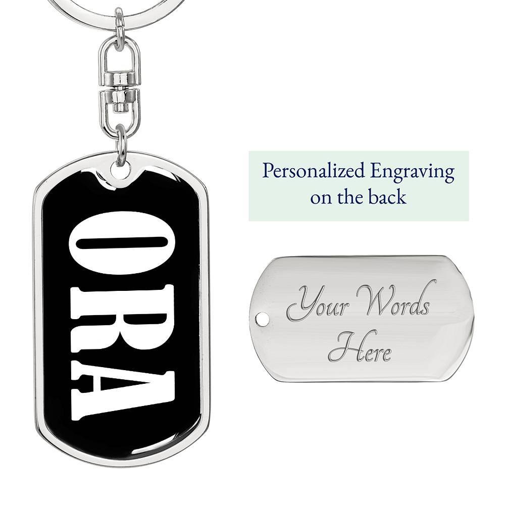 Ora v03 - Luxury Dog Tag Keychain
