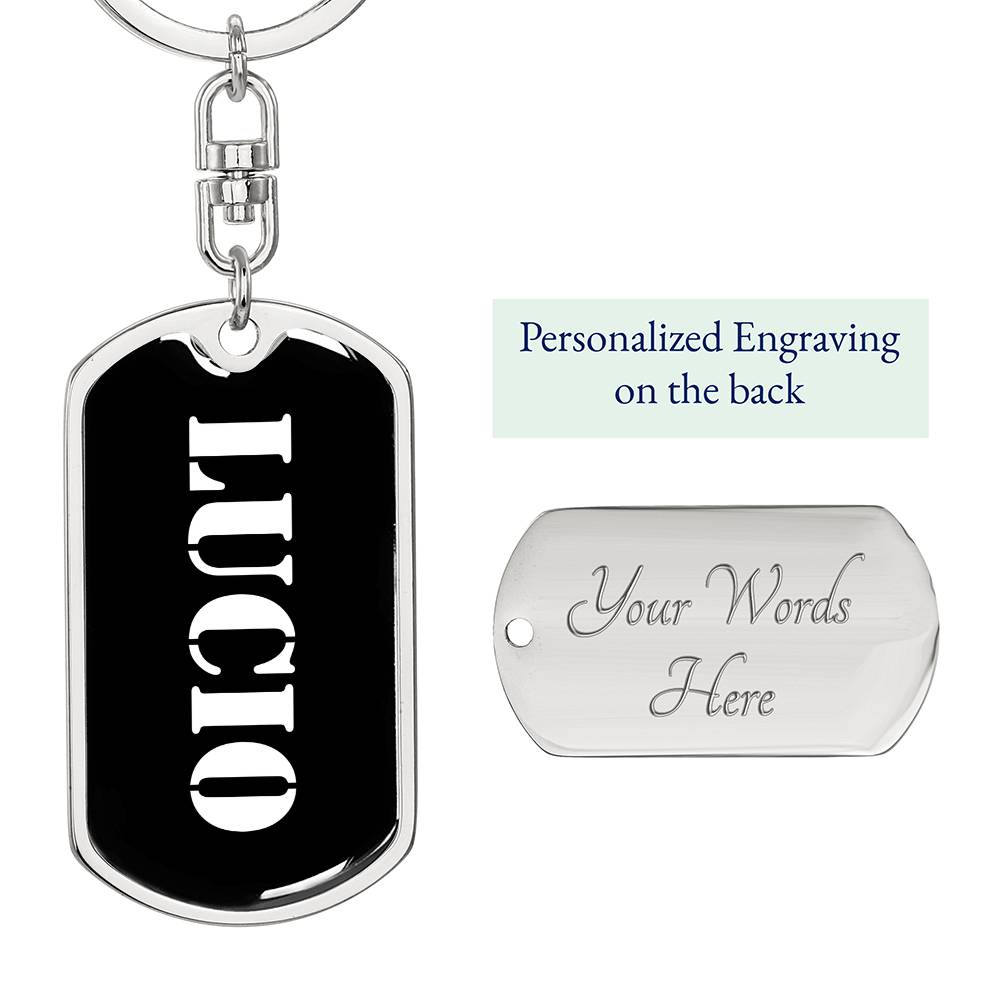 Lucio v3 - Luxury Dog Tag Keychain