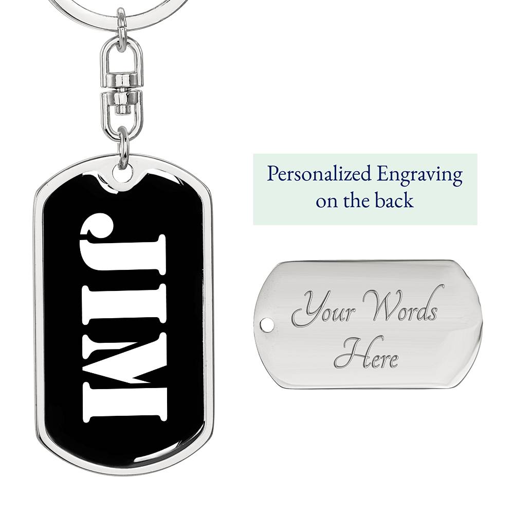 Jim v2 - Luxury Dog Tag Keychain