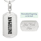 Angeline v01 - Luxury Dog Tag Keychain