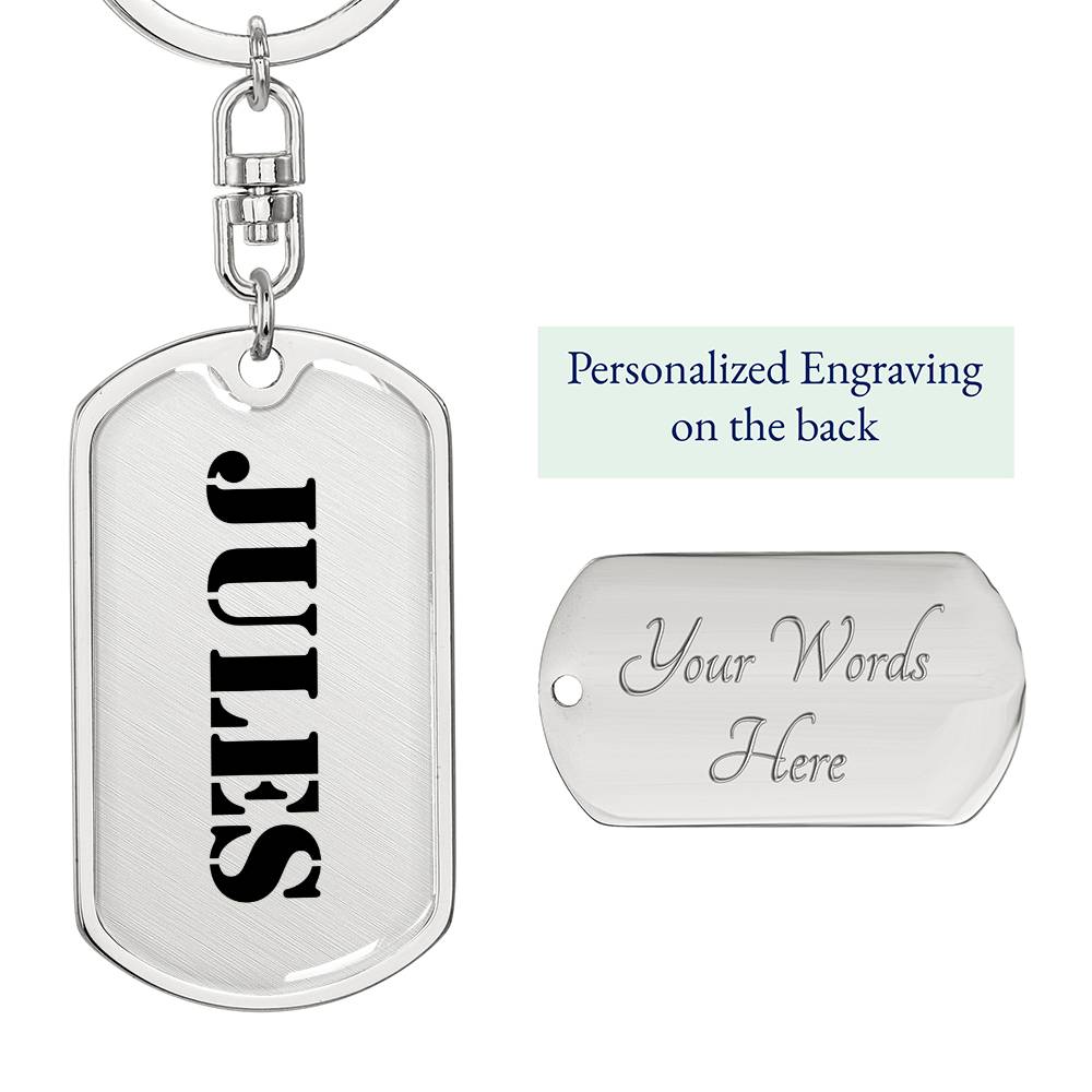 Jules - Luxury Dog Tag Keychain
