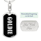 Goldie v03 - Luxury Dog Tag Keychain