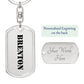 Brenton - Luxury Dog Tag Keychain
