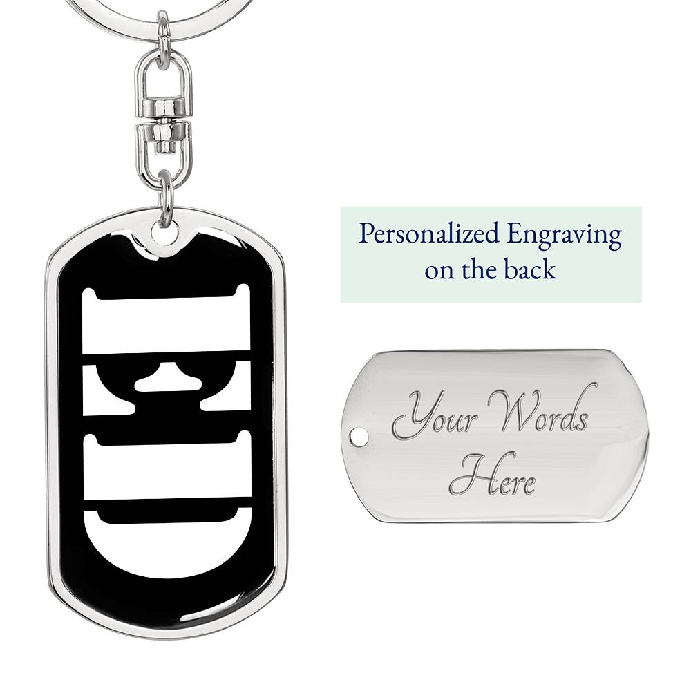 Ed v2 - Luxury Dog Tag Keychain