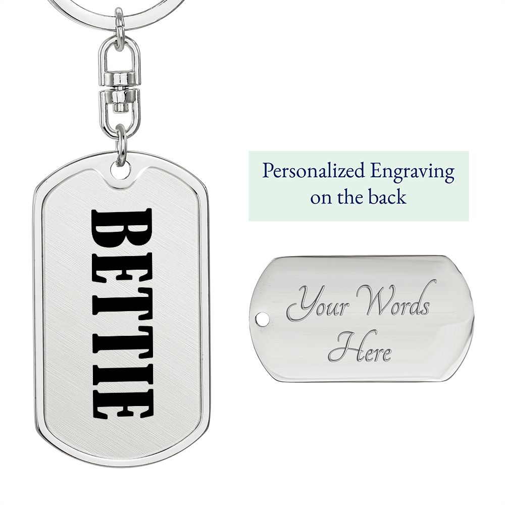 Bettie v01 - Luxury Dog Tag Keychain