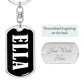 Ella v01w - Luxury Dog Tag Keychain