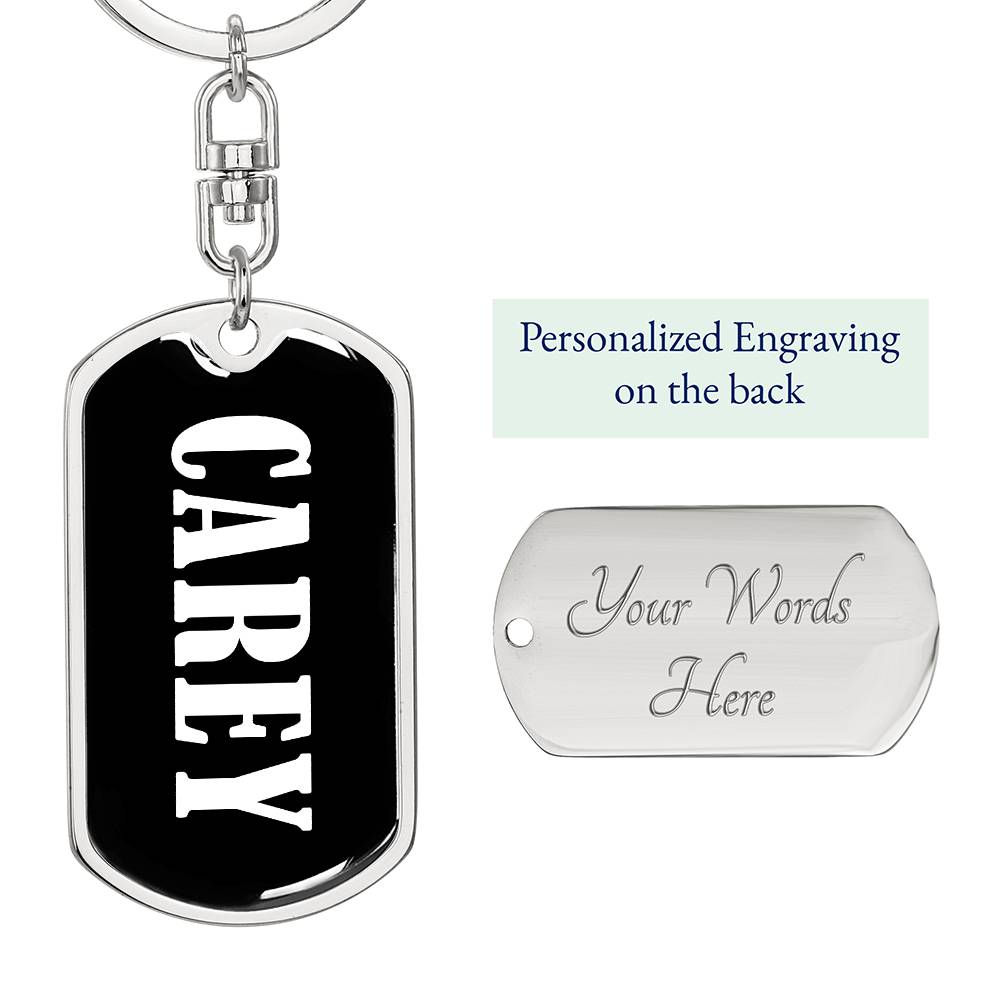 Carey v03 - Luxury Dog Tag Keychain