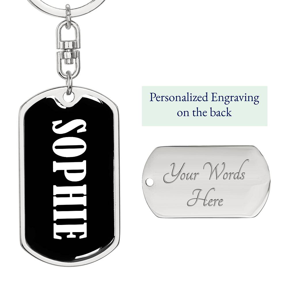 Sophie v03 - Luxury Dog Tag Keychain