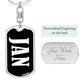 Jan v01w - Luxury Dog Tag Keychain