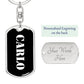 Carlo v3 - Luxury Dog Tag Keychain